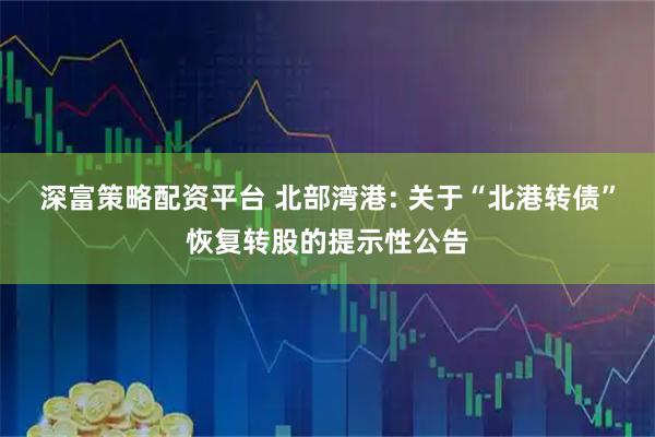 深富策略配资平台 北部湾港: 关于“北港转债”恢复转股的提示性公告